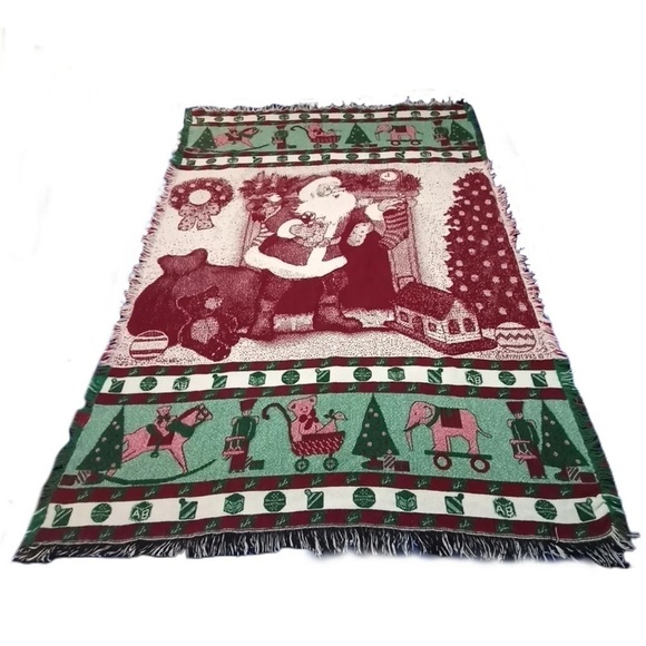 Manual Woodworkers Weavers 1993 Christmas Throw - Picture 3 of 9